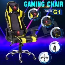 BG Furniture เก้าอี้เล่นเกม เก้าอี้เกมมิ่ง เก้าอี้คอเกม Raching Gaming Chair (Yellow) - รุ่น G1